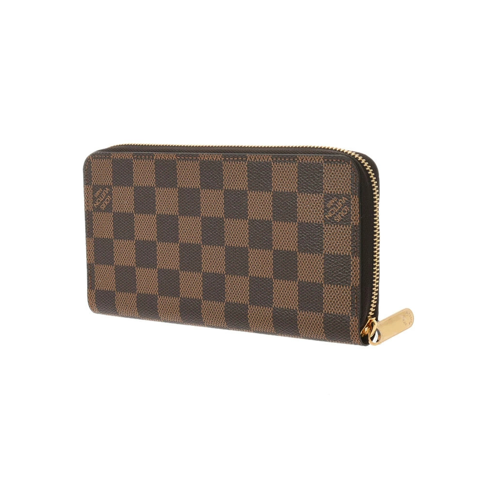 Louis Vuitton Damier Canvas Long Zippy Wallet Brown